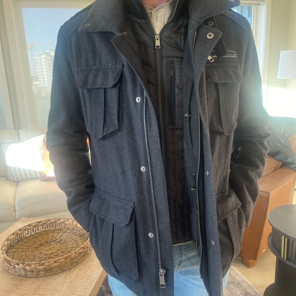 Men's Black Utility Jacket (charcoal) - Picture 7 of 11